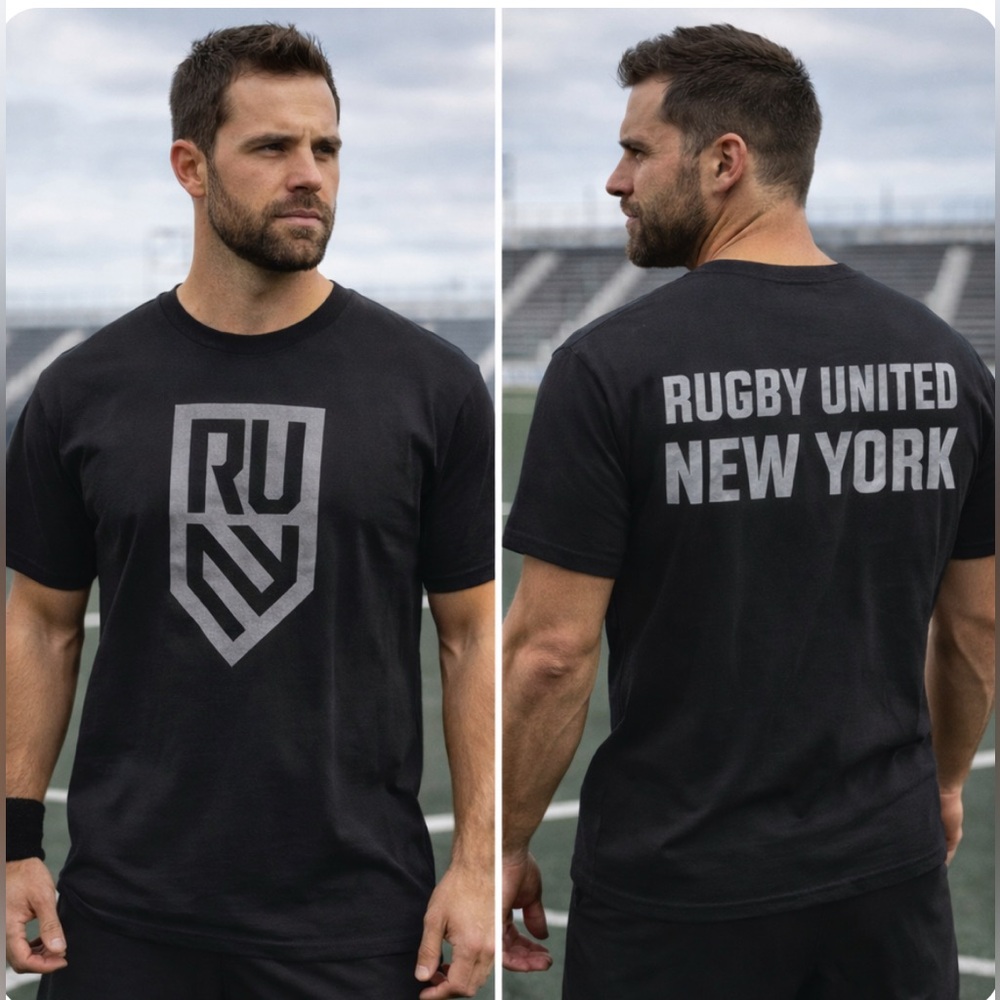 Rugby United New York RUNY Black Graphic Tee XL | Paladin Sports | NWT